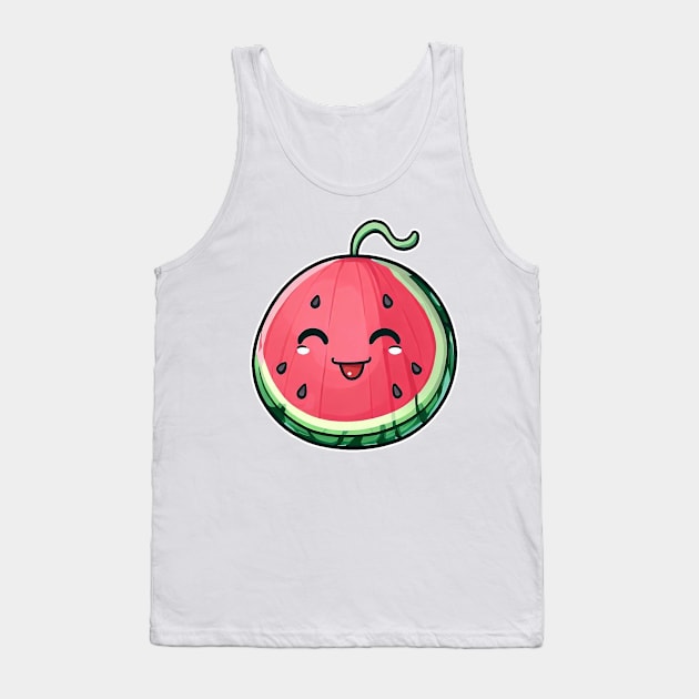 Watermelon Tropical Fruit Tank Top by RainasArt